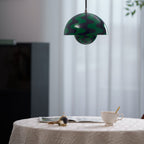 Flowerpot Pendant Light, Dual-Dome Aluminum Shade, Hardwired Ceiling Fixture