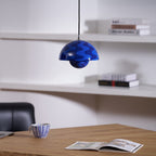 Flowerpot Pendant Light, Dual-Dome Aluminum Shade, Hardwired Ceiling Fixture