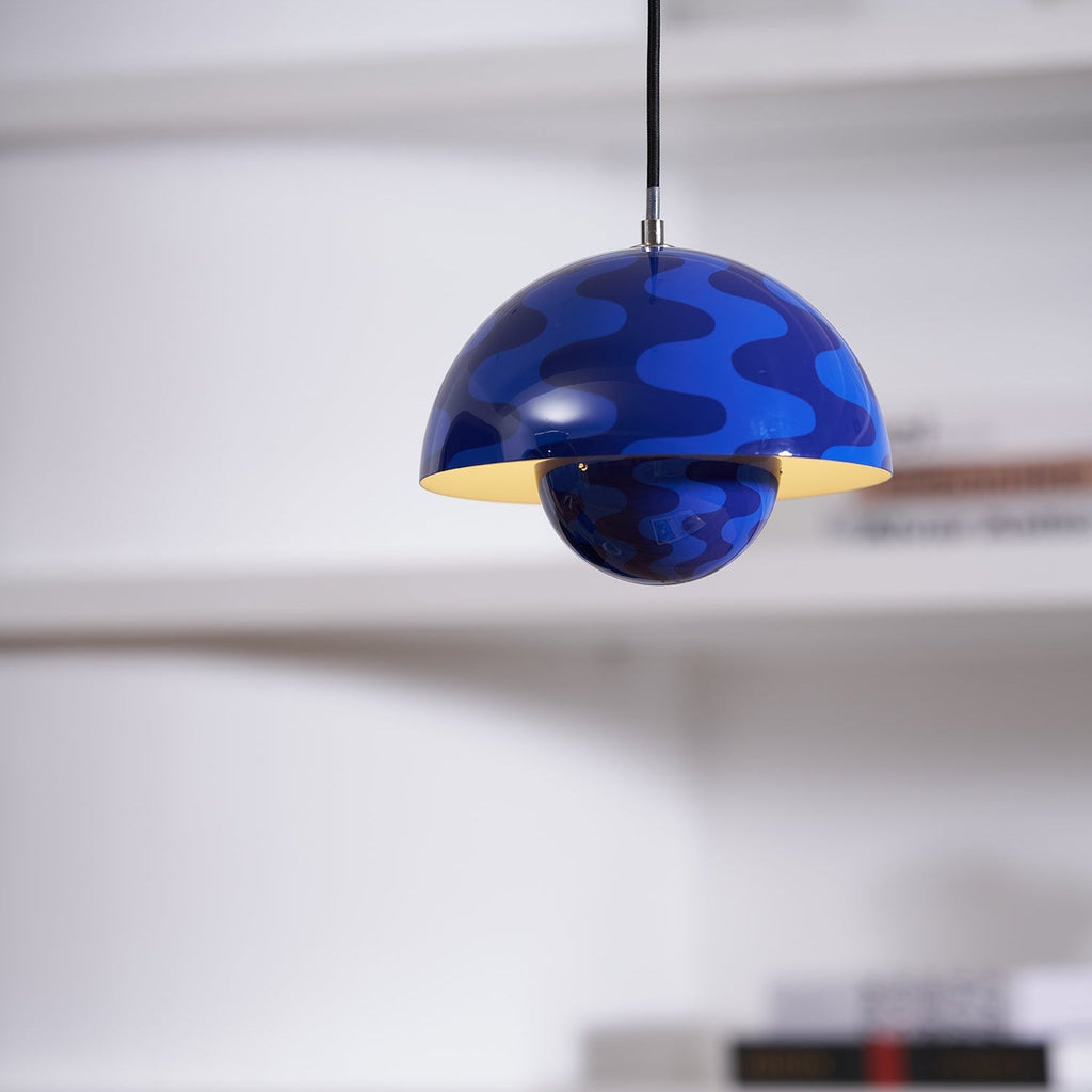 Flowerpot Pendant Light, Dual-Dome Aluminum Shade, Hardwired Ceiling Fixture