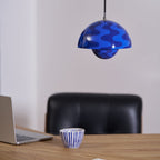 Flowerpot Pendant Light, Dual-Dome Aluminum Shade, Hardwired Ceiling Fixture