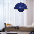 Flowerpot Pendant Light, Dual-Dome Aluminum Shade, Hardwired Ceiling Fixture