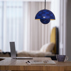 Flowerpot Pendant Light, Dual-Dome Aluminum Shade, Hardwired Ceiling Fixture