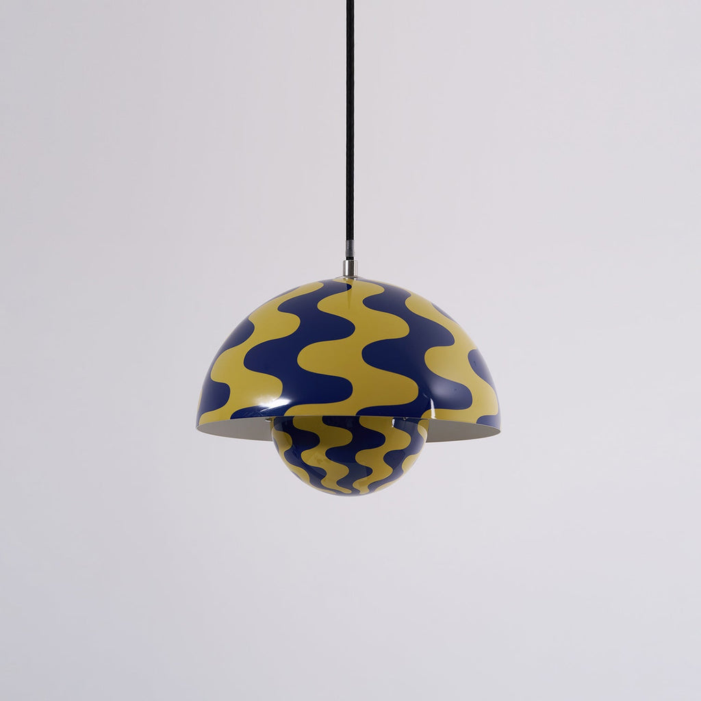 Flowerpot Pendant Light, Dual-Dome Aluminum Shade, Hardwired Ceiling Fixture