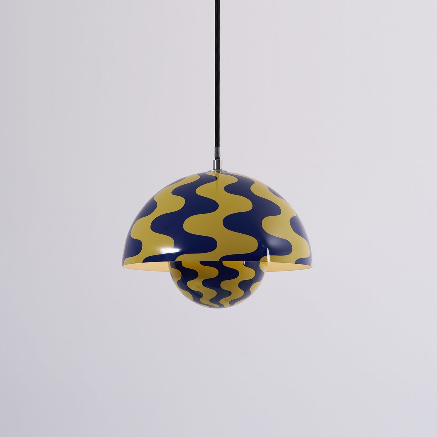 Flowerpot Pendant Light, Dual-Dome Aluminum Shade, Hardwired Ceiling Fixture