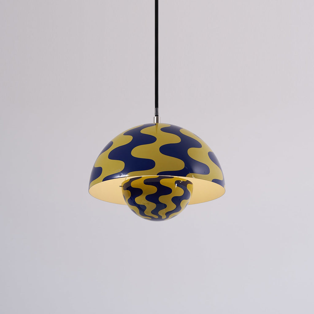 Flowerpot Pendant Light, Dual-Dome Aluminum Shade, Hardwired Ceiling Fixture