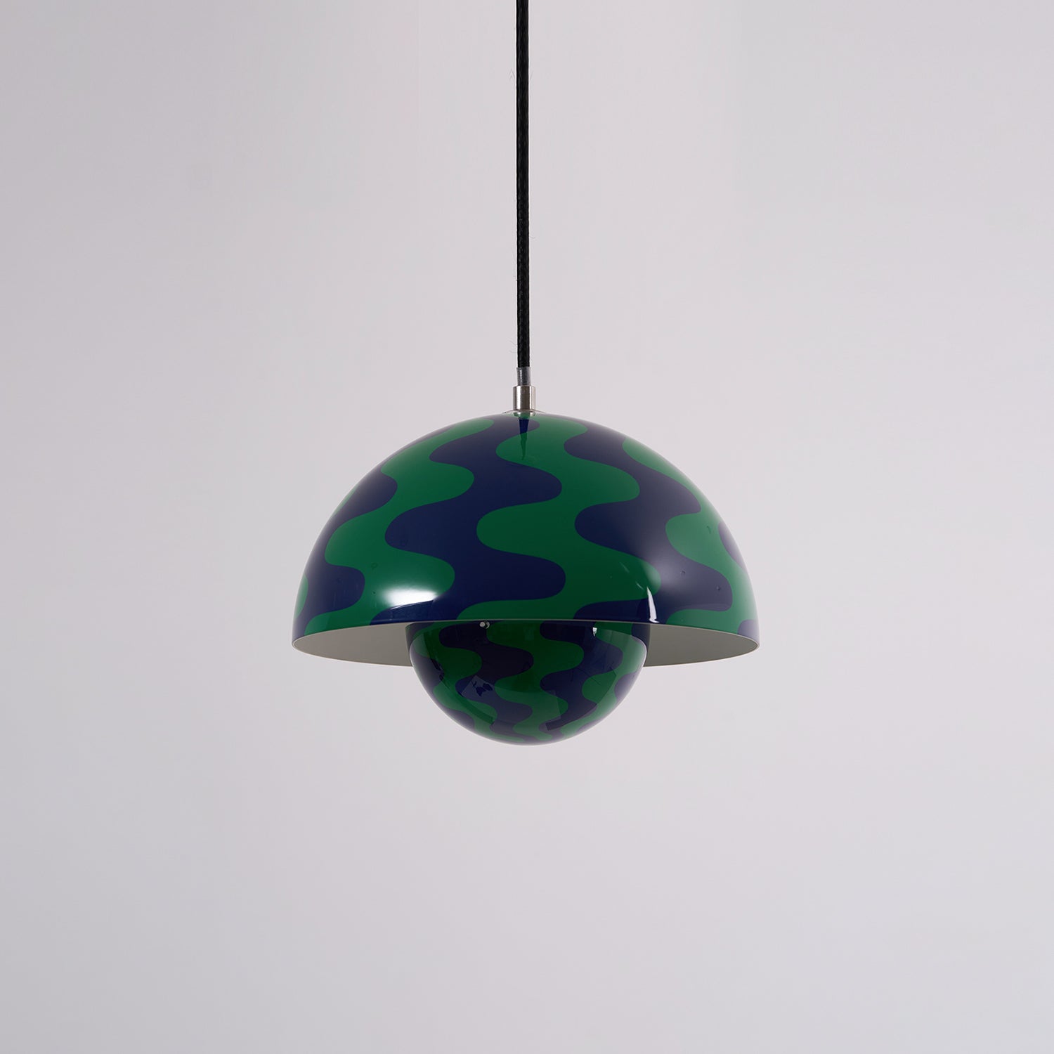 Flowerpot Pendant Light, Dual-Dome Aluminum Shade, Hardwired Ceiling Fixture