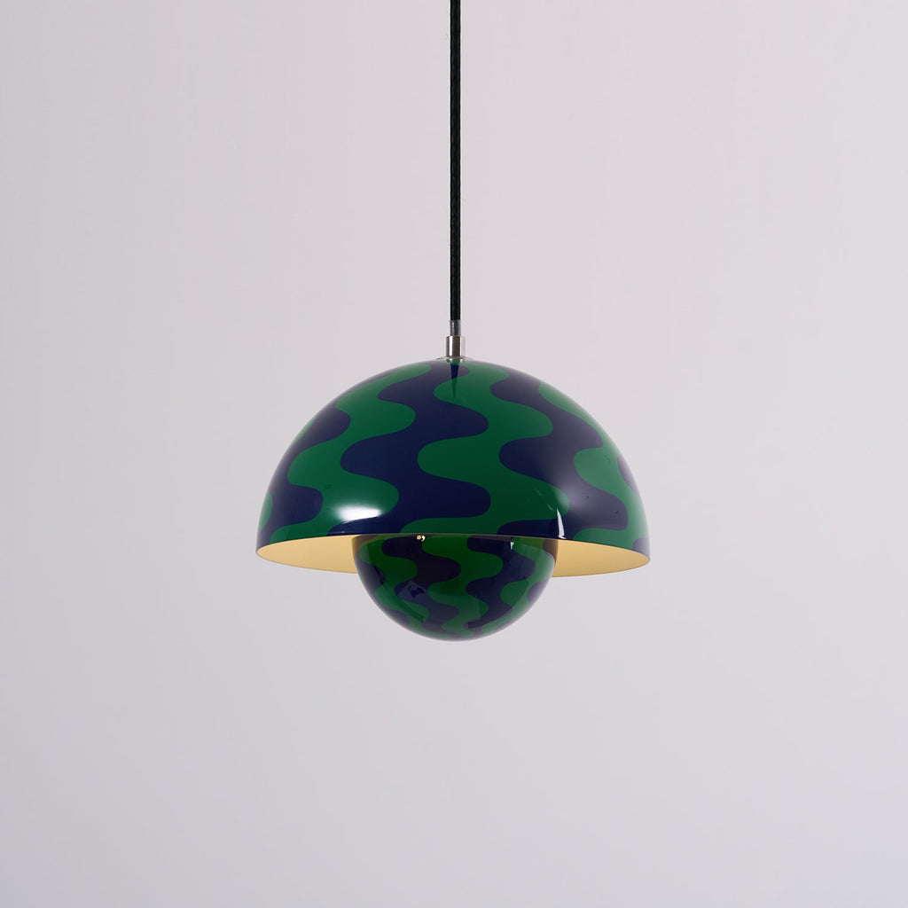 Flowerpot Pendant Light, Dual-Dome Aluminum Shade, Hardwired Ceiling Fixture