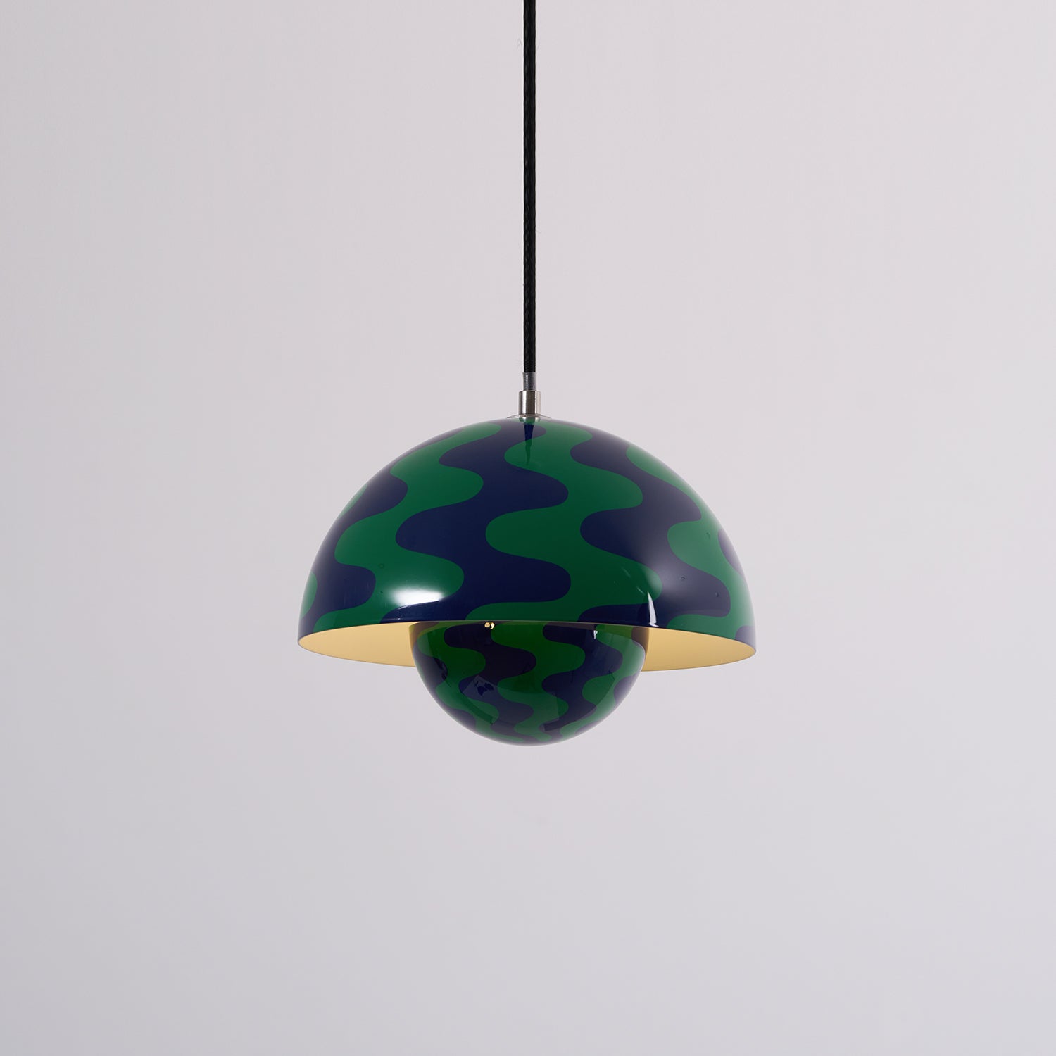 Flowerpot Pendant Light, Dual-Dome Aluminum Shade, Hardwired Ceiling Fixture