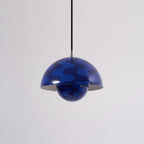 Flowerpot Pendant Light, Dual-Dome Aluminum Shade, Hardwired Ceiling Fixture