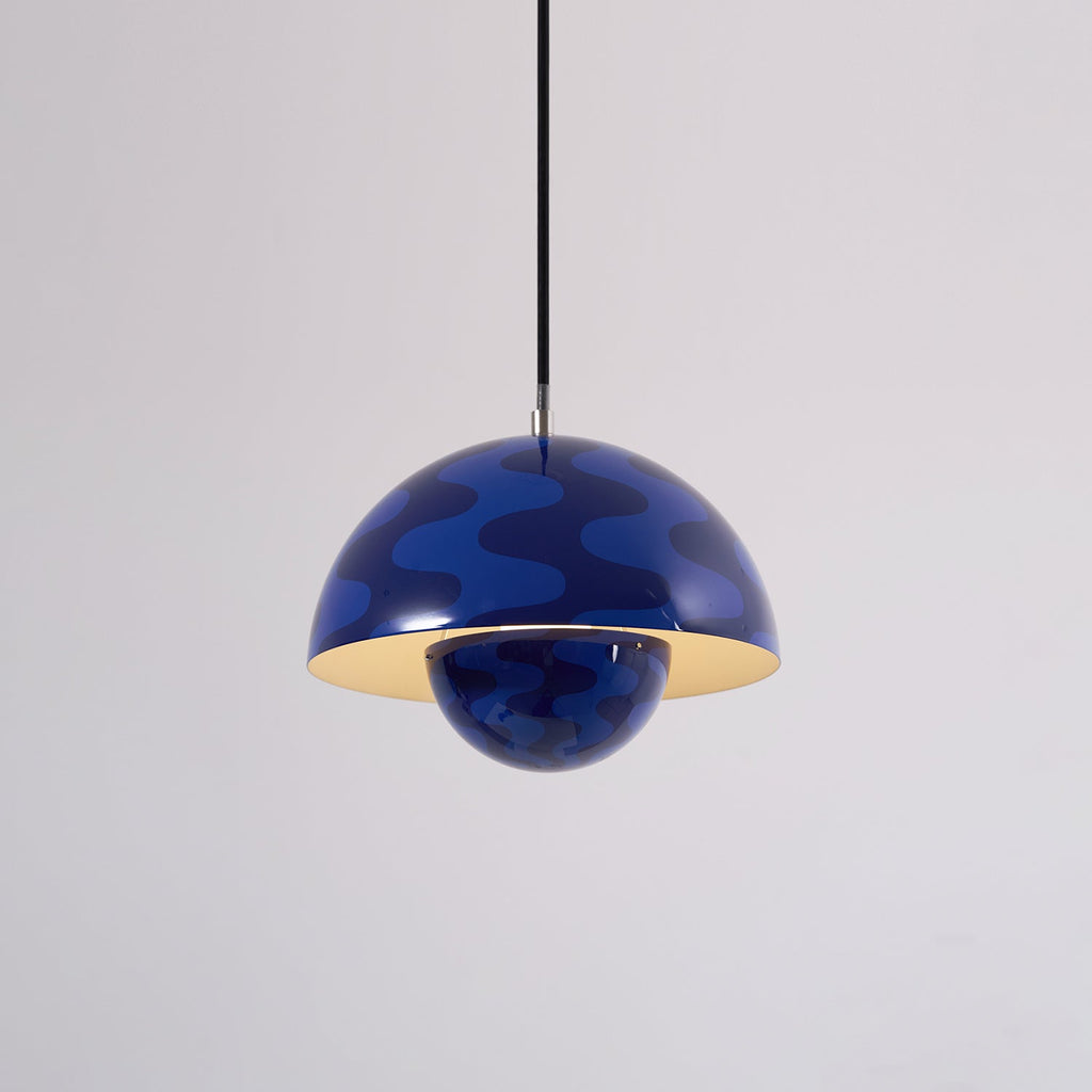 Flowerpot Pendant Light, Dual-Dome Aluminum Shade, Hardwired Ceiling Fixture