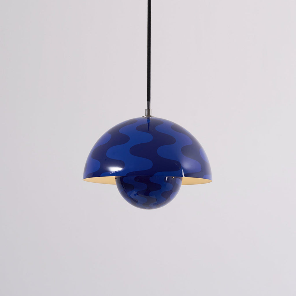 Flowerpot Pendant Light, Dual-Dome Aluminum Shade, Hardwired Ceiling Fixture