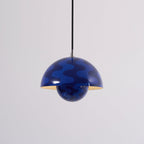 Flowerpot Pendant Light, Dual-Dome Aluminum Shade, Hardwired Ceiling Fixture