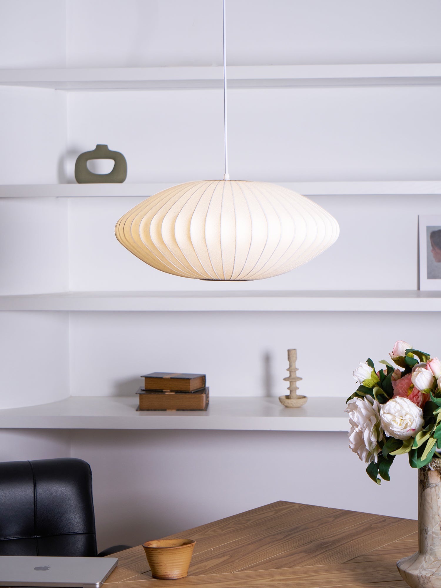 Pendant Light, Crisscross Bubble, Mulberry Silk, Steel Wireframe, E26