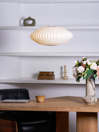 Pendant Light, Crisscross Bubble, Mulberry Silk, Steel Wireframe, E26
