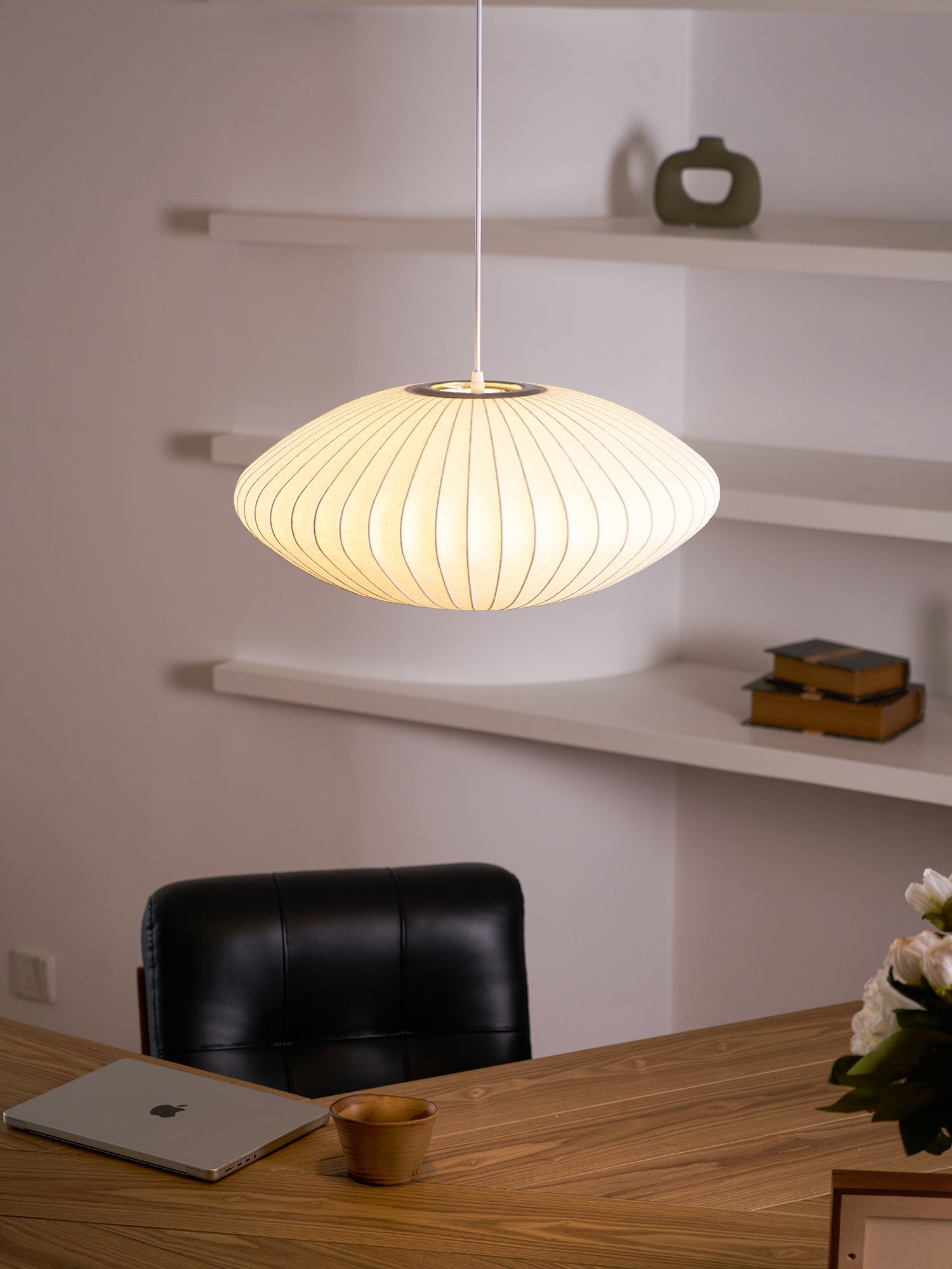 Pendant Light, Crisscross Bubble, Mulberry Silk, Steel Wireframe, E26