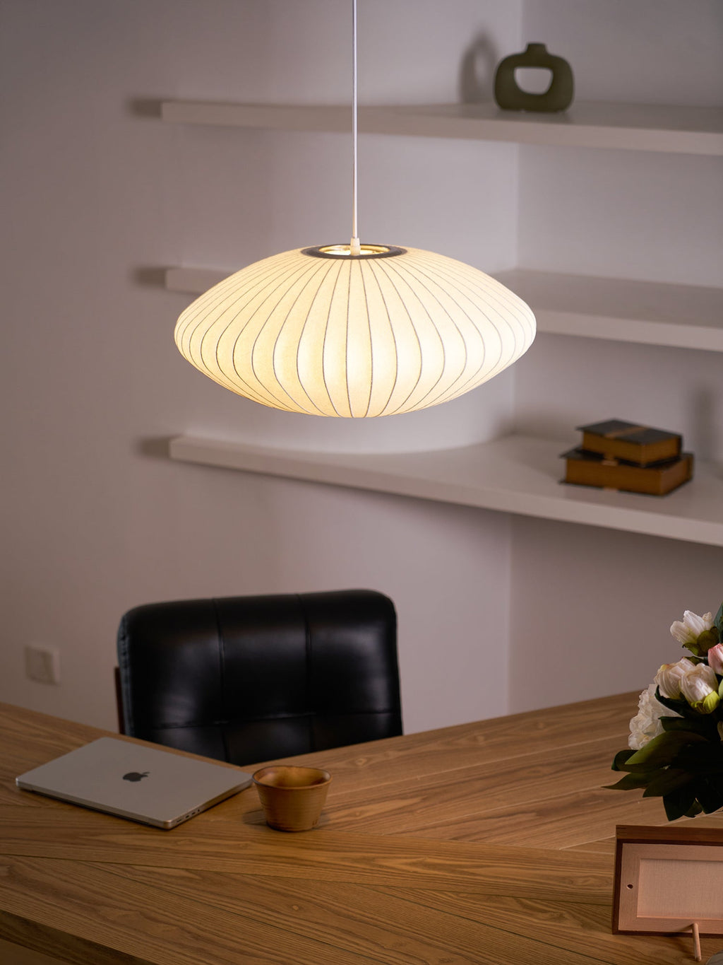Pendant Light, Crisscross Bubble, Mulberry Silk, Steel Wireframe, E26