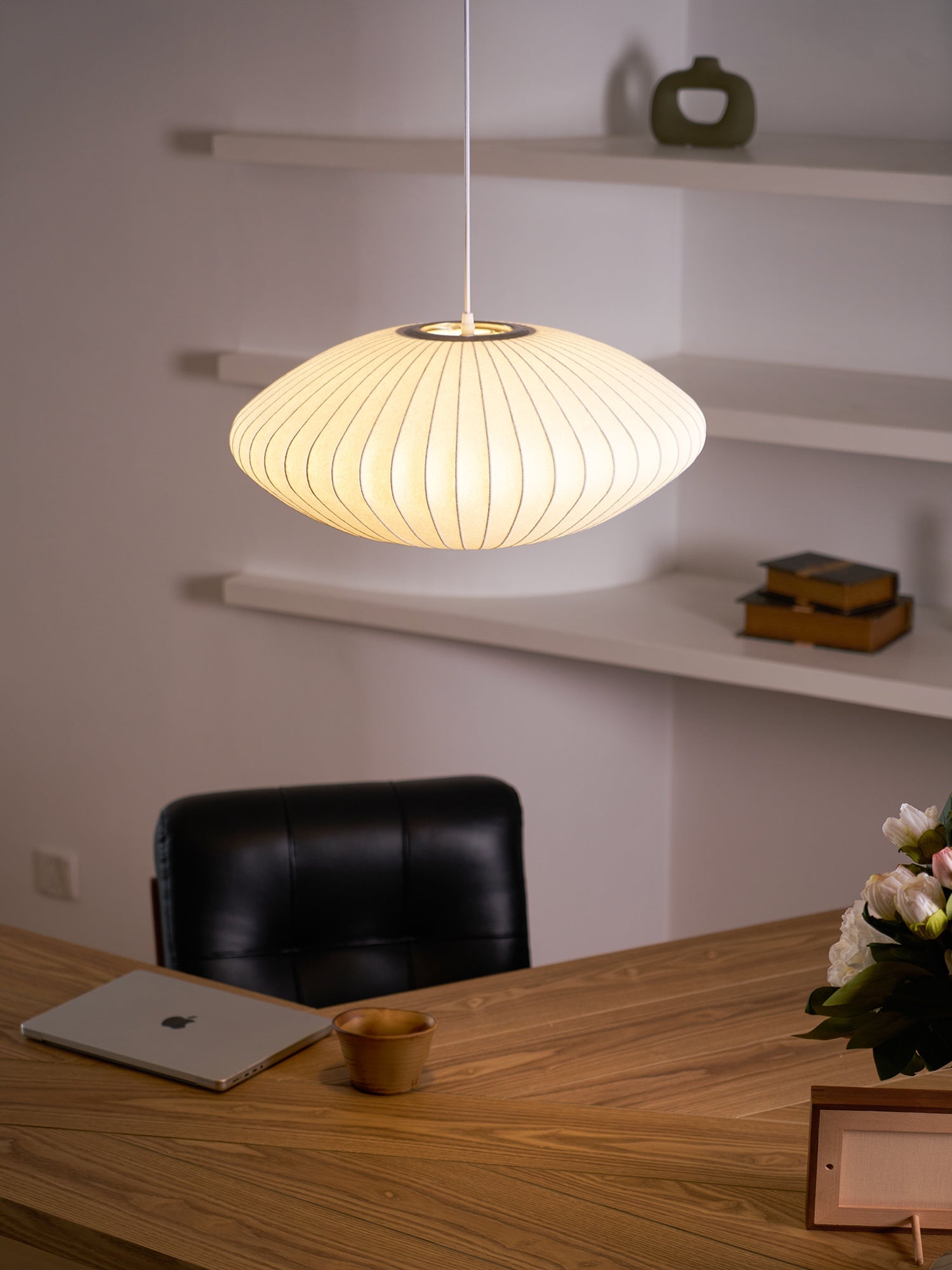 Pendant Light, Crisscross Bubble, Mulberry Silk, Steel Wireframe, E26