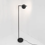 Captain Flint Floor Lamp, Carrara Marble Base, Spinning Opal Cone, E26/E27