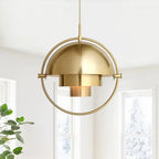 Multi-Lite pendant light over a dining table casting a focused downward pool of light
