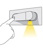 LED bedside reading light extended head detail