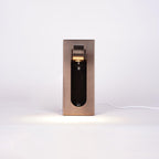 LED bedside reading light detail showing the hidden switch action