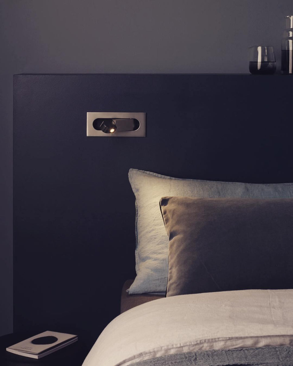 LED bedside reading light shown extended from the base