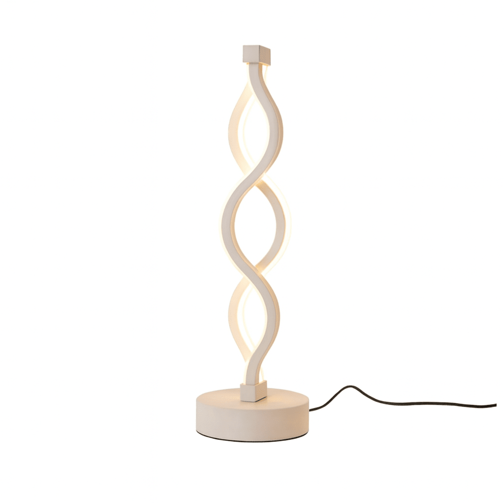 Spiral LED bordlampe, dæmpbar 10W, USB-drevet, 12 tommer