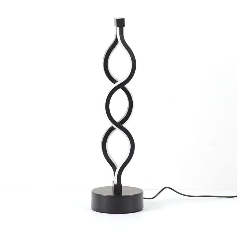 Spiral bordlampe, dimbar LED-lys, USB-drevet, 12 tommer høyde