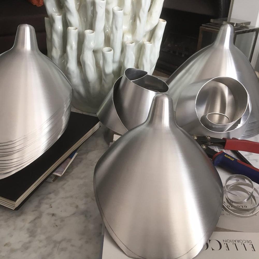 Spider Ceiling Light, Multi-Arm Aluminium & Brass, E26/E27, Hardwired