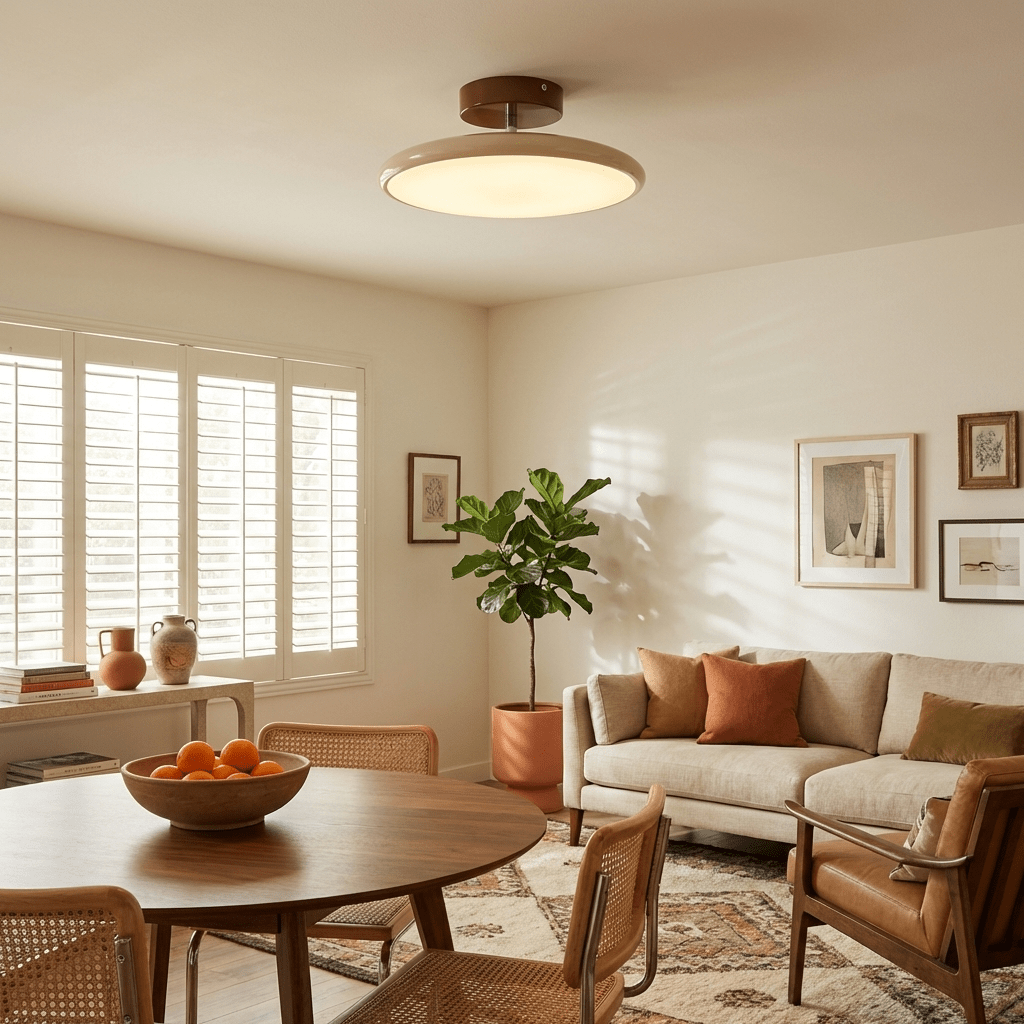 Adjustable ceiling lamp shown isolated against white background