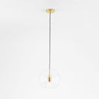 Suspension, design globe en verre, abat-jour à double couche côtelée, chute de 12 pouces
