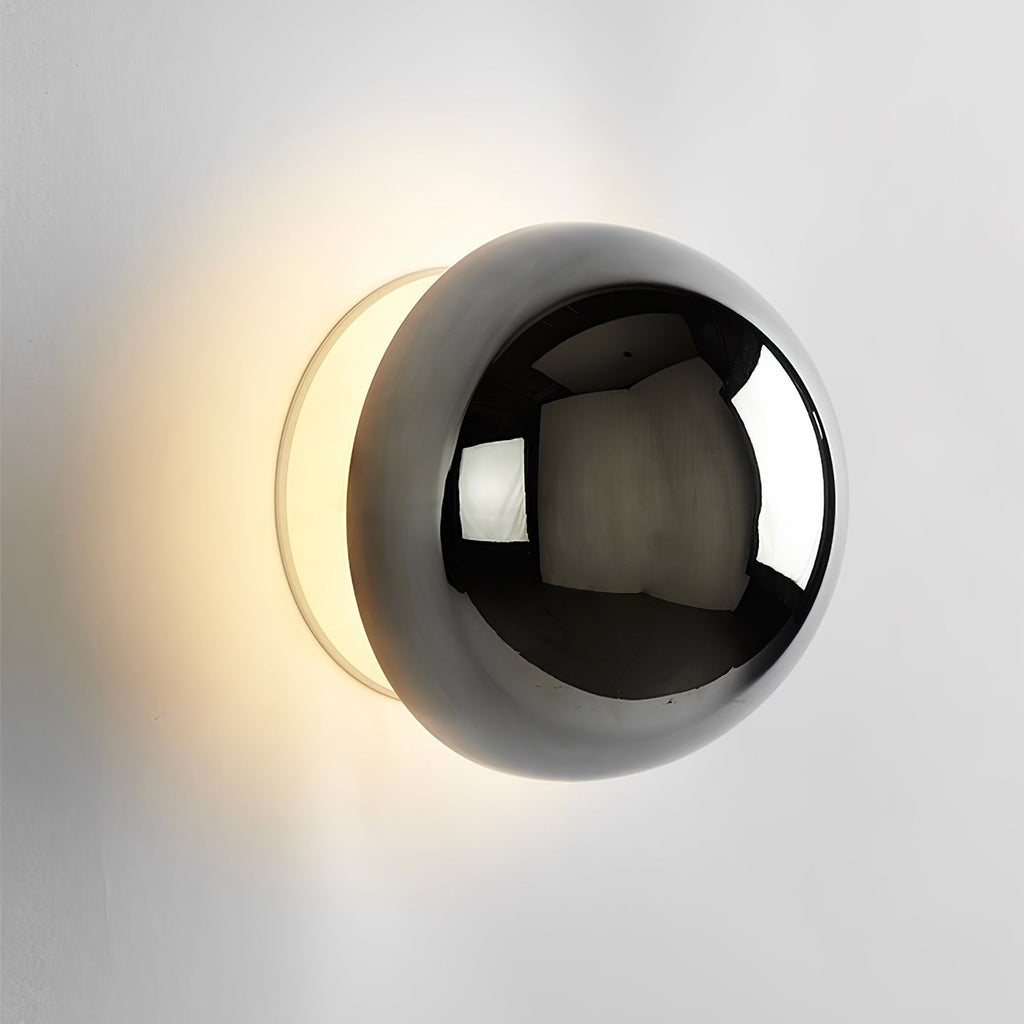 Aurum Sphere Væglampe, Spejlpoleret Metal, Integreret LED