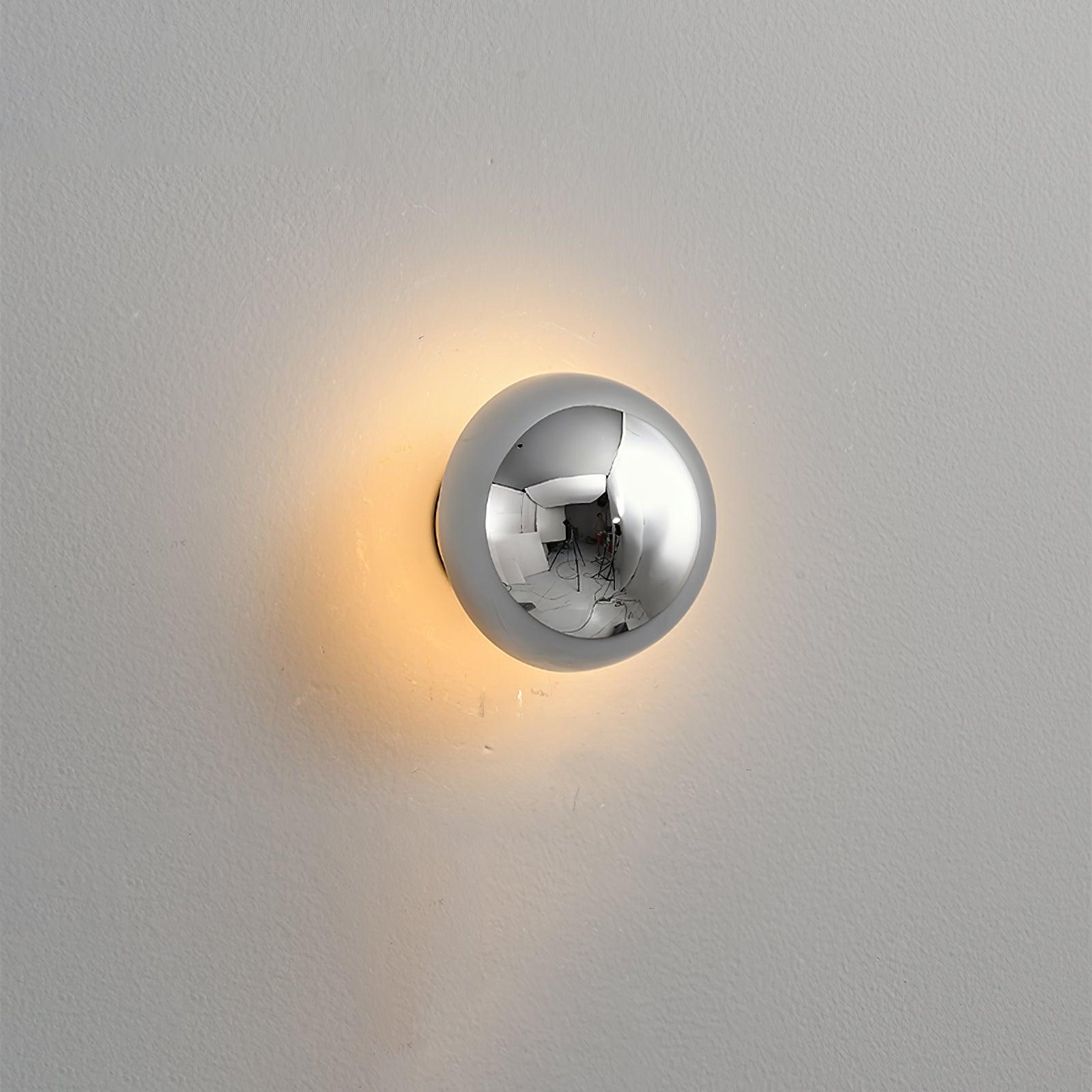 Aurum Sphere Væglampe, Spejlpoleret Metal, Integreret LED