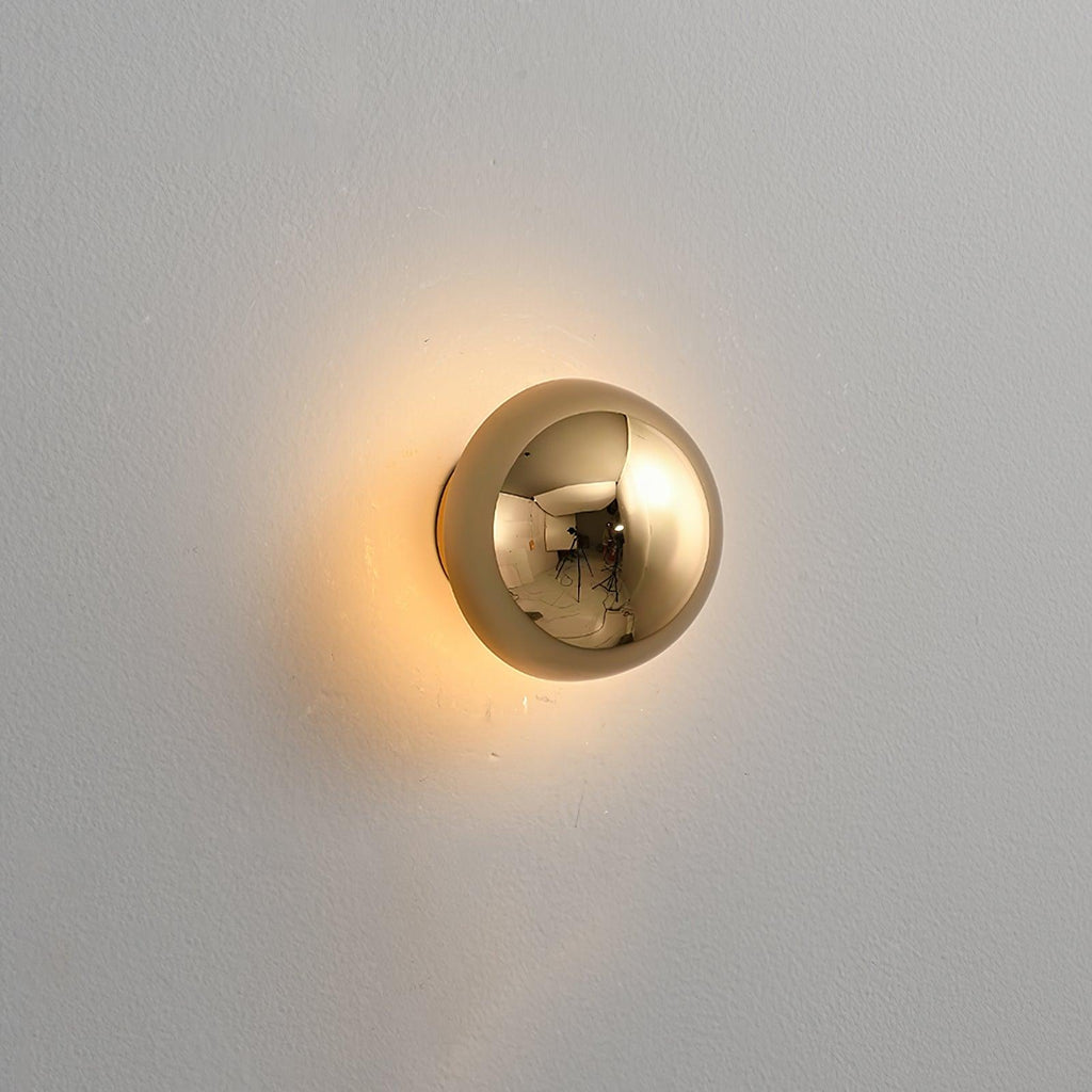 Aurum Sphere Væglampe, Spejlpoleret Metal, Integreret LED