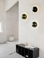 Aurum Sphere Væglampe, Spejlpoleret Metal, Integreret LED