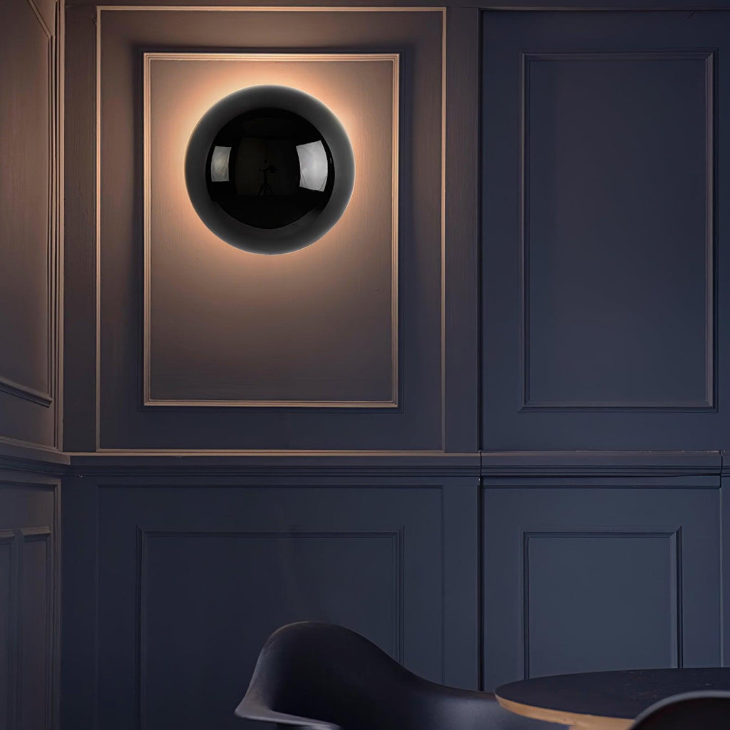 Aurum Sphere Væglampe, Spejlpoleret Metal, Integreret LED