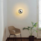 Aurum Sphere Væglampe, Spejlpoleret Metal, Integreret LED