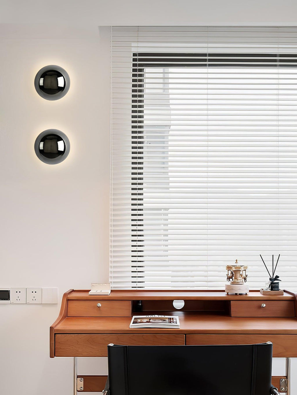 Aurum Sphere Væglampe, Spejlpoleret Metal, Integreret LED