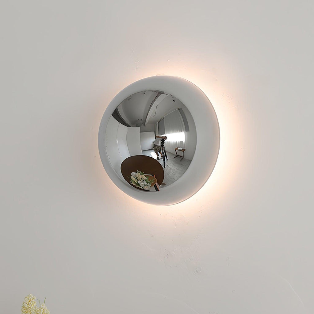 Aurum Sphere Væglampe, Spejlpoleret Metal, Integreret LED