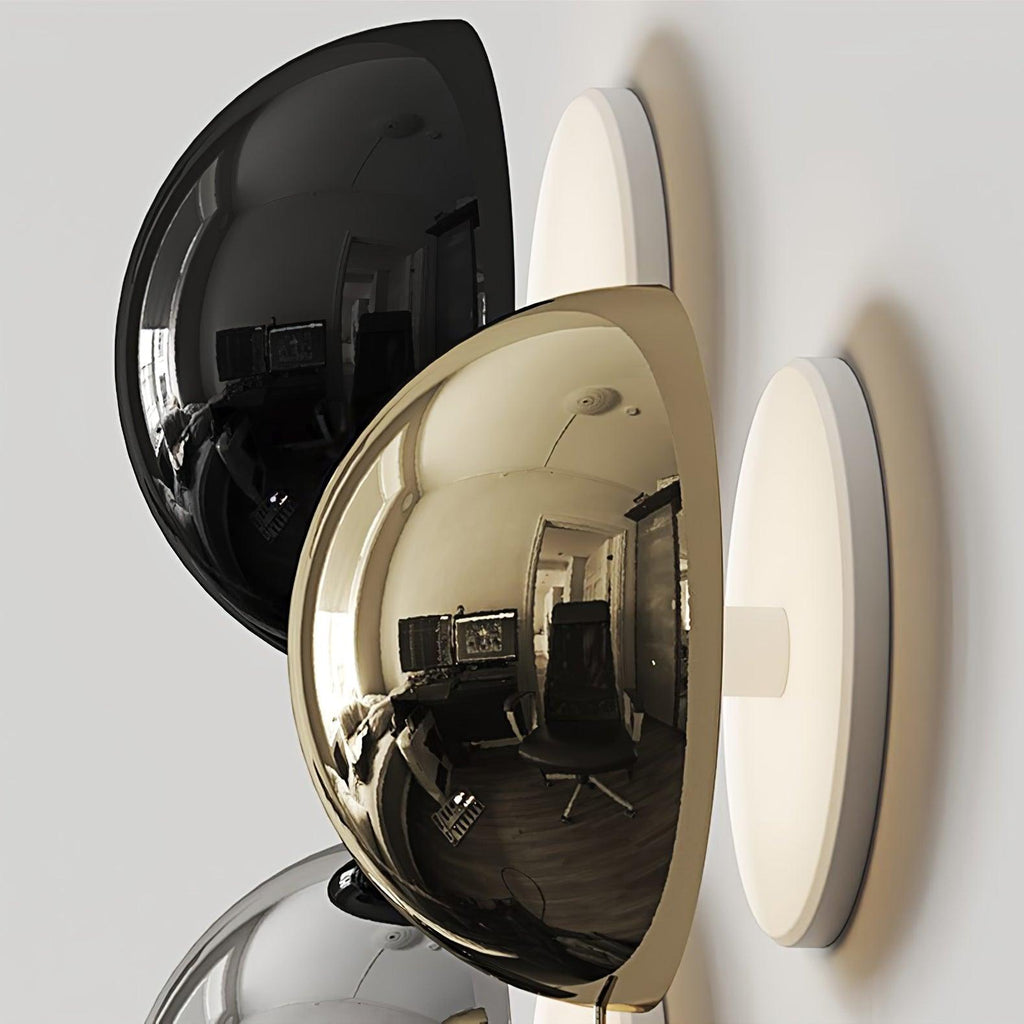 Aurum Sphere Væglampe, Spejlpoleret Metal, Integreret LED
