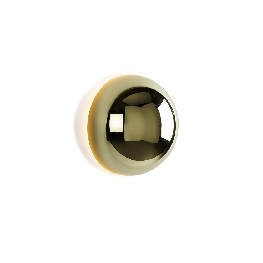 Aurum Sphere Væglampe, Spejlpoleret Metal, Integreret LED