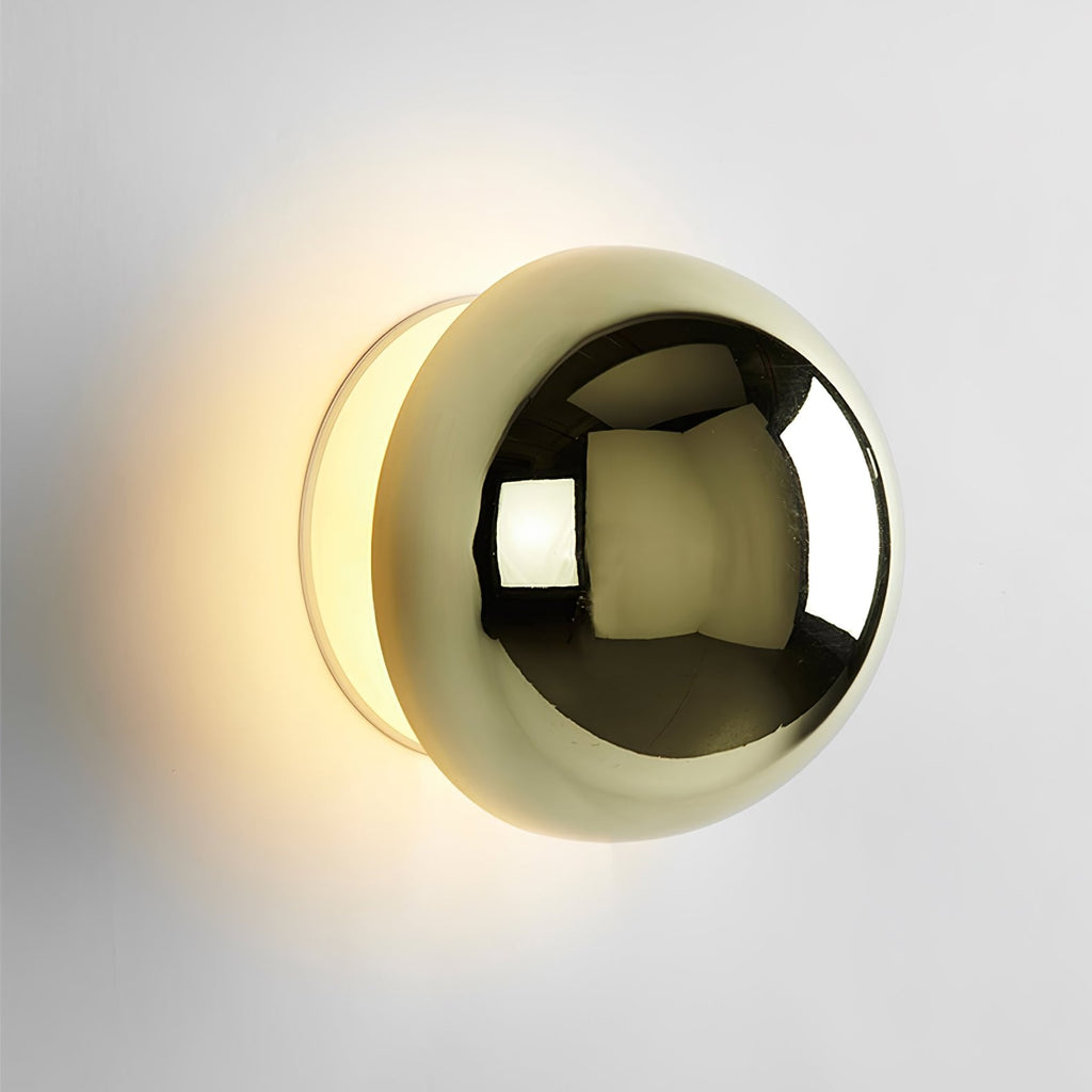 Aurum Sphere Væglampe, Spejlpoleret Metal, Integreret LED