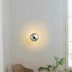 Aurum Sphere Væglampe, Spejlpoleret Metal, Integreret LED