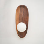 Walnut wood wall lamp dimension reference diagram