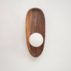 Walnut wood wall lamp dimension reference diagram