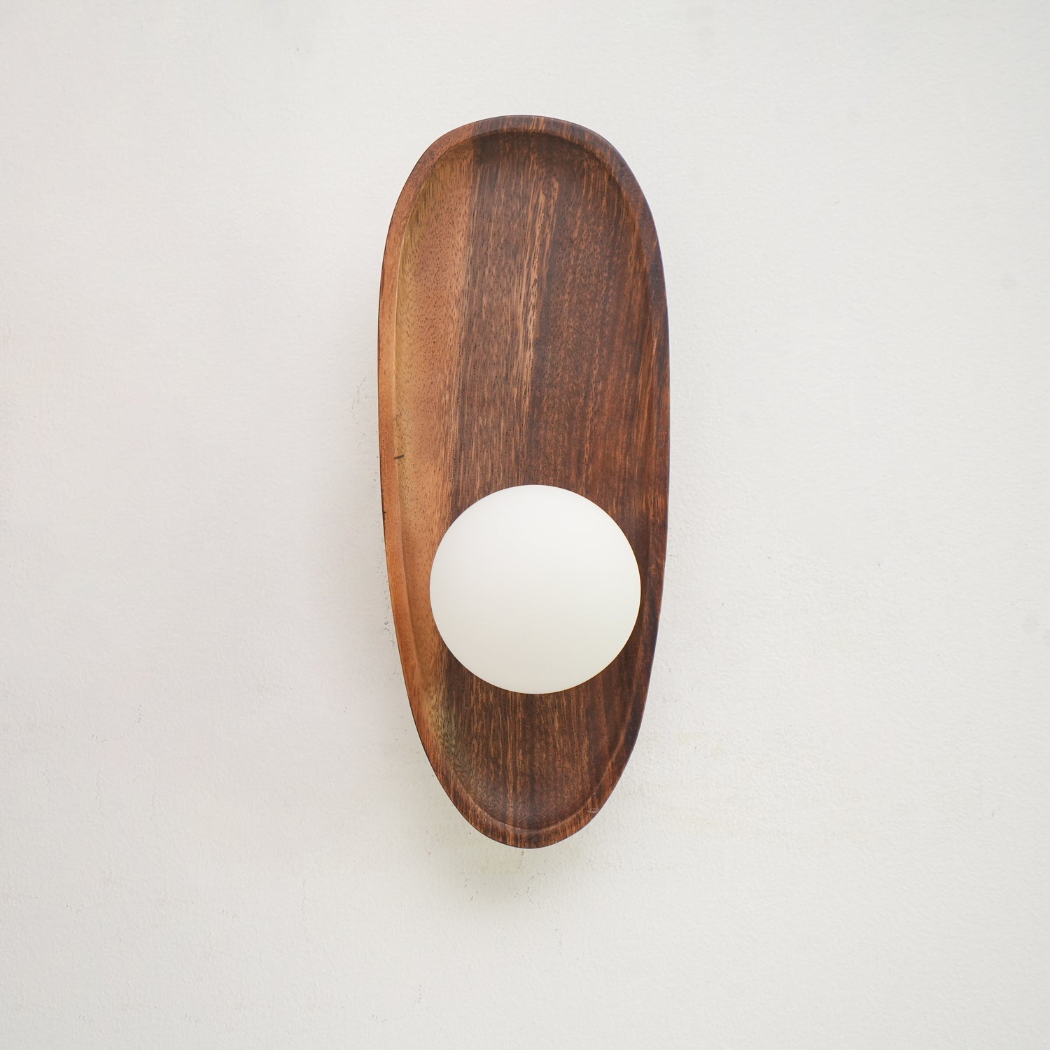Walnut wood wall lamp dimension reference diagram