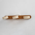 Travertine Duo Wall Light, Natural Stone Shades, Wood Frame, LED 3000K