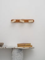 Travertine Duo Wall Light, Natural Stone Shades, Wood Frame, LED 3000K