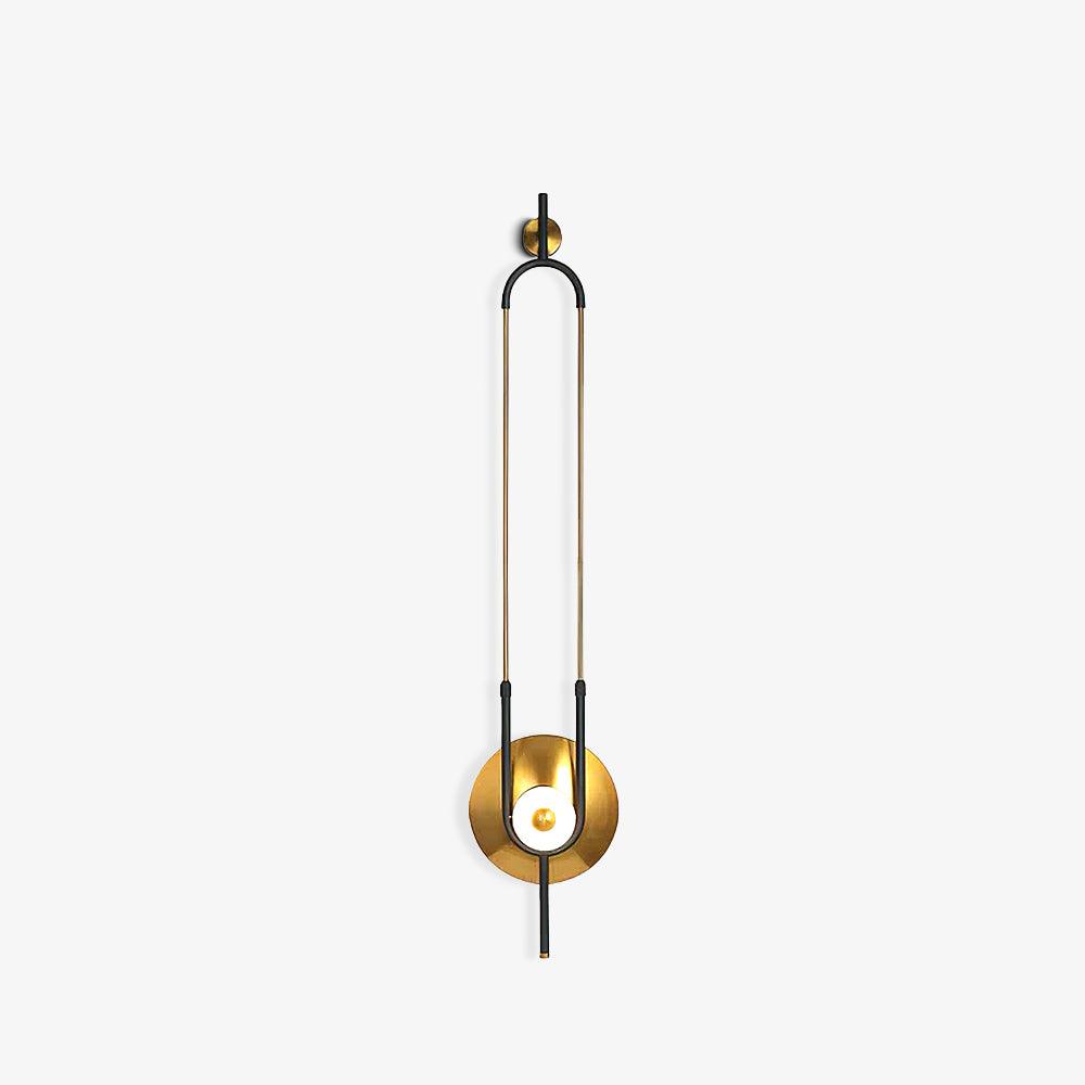 A Clérachic wall sconce is isolated on a pale grey background, shown smaller within the frame with extra space around it.