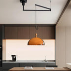 Maribel Adjustable Pendant Light, Industrial Acrylic Shade, Swing Arm